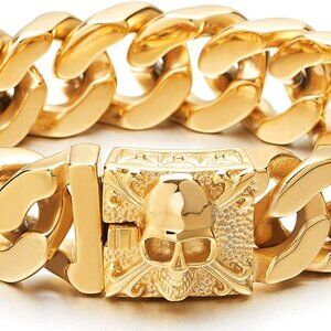Gold Curb Chain Bracelet
